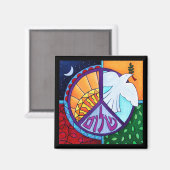 Vrede stijgende magneet (Voorkant / Achterkant)