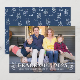 Vrede uit 2023 Marine Gelukkig Nieuwjaar Grappige Feestdagenkaart