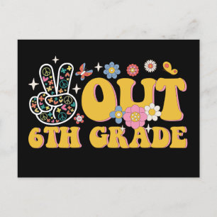 Vrede uit 6e klas Groovy Laatste dag van de school Briefkaart