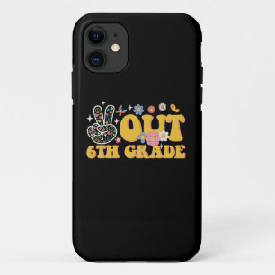 Vrede Uit 6e Klas Groovy Laatste Dag Van School iPhone 11 Hoesje