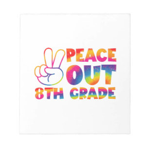 Vrede uit achtste graad das verf laatste dag 8e gr notitieblok