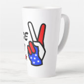 Vrede uit Amerika! Latte Mok (Rechterhoek)