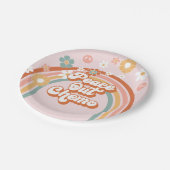 Vrede uit Chemo Hippie Rainbow Papieren Bordje (Gekanteld)