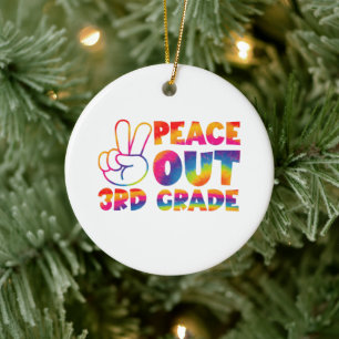 Vrede uit derdegraads stropdas verf laatste dag 3e keramisch ornament