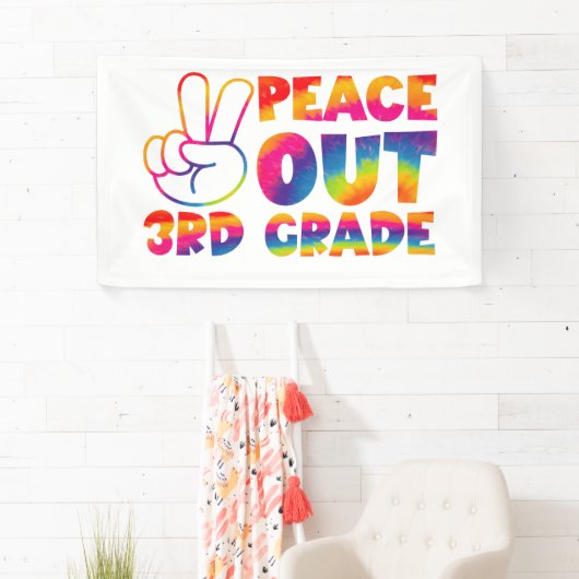 Vrede uit derdegraads stropdas verf laatste dag 3e spandoek (Insitu)