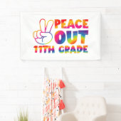 Vrede Uit Elfde Grade Tie Dye 11e Grade Spandoek (Insitu)