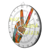 Vrede uit: Hakuna Matata Vibes Sign Dartbord (Voorkant Rechts)