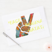 Vrede uit: Hakuna Matata Vibes Sign Rechthoekige Sticker (Envelop)