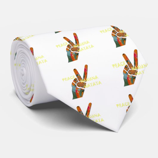 Vrede uit: Hakuna Matata Vibes Sign Stropdas (Opgerold)