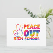 Vrede Uit Hoogste School Tie Dye Laatste Dag Van S Kaart (Staand voorkant)