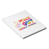 Vrede uit middelbare school das dye laatste dag va notitieblok (Schuin)