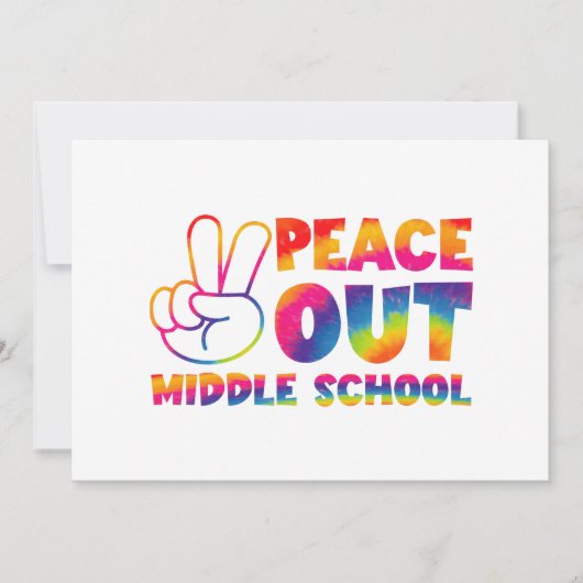 Vrede Uit Middelbare School Tie Dye Laatste Dag Va Aankondiging (Voorkant)