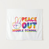 Vrede Uit Middelbare School Tie Dye Laatste Dag Va Wandkleed (Voorkant (horizontaal))