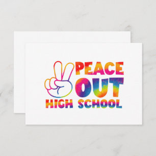 Vrede uit middelbare schooltijd verf laatste dag v bedankkaart