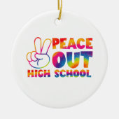 Vrede uit middelbare schooltijd verf laatste dag v keramisch ornament (Voorkant)