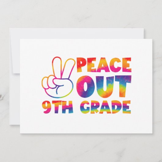 Vrede uit negende graad stropdas verf laatste dag  aankondiging (Voorkant)