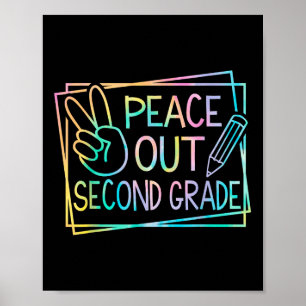 Vrede Uit Tweede Klas Laatste Dag Van School Zomer Poster