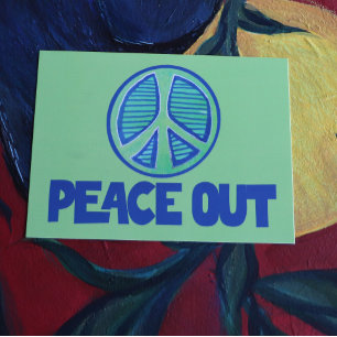 Vrede uit vredes teken briefkaart