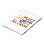 Vrede Uit Zevende Grade Tie Dye Laatste Dag 7e Gra Notitieblok (Gedraaid)