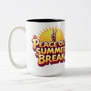 Vrede Uit Zomerstop Retro Zon Docent Koffie Mok