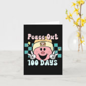 Vrede van 100 dagen op school met een glimlach op kaart (Gele Bloem)