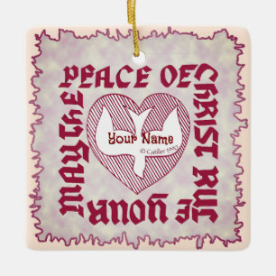Vrede van Christus christelijk Keramisch Ornament