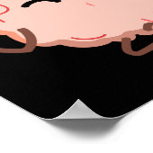 Vrede van de geest Funny Brain Meditation Pun Dark Poster (Hoek)