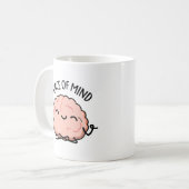 Vrede van de geest Funny Brain Meditation Pun Koffiemok (Voorkant links)