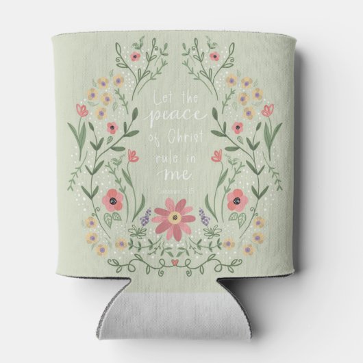 Vrede van de kerstbeker blikjeskoeler (Achterkant)