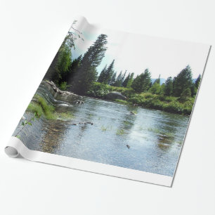 vrede van de natuur - heldere rivier, bomen... cadeaupapier