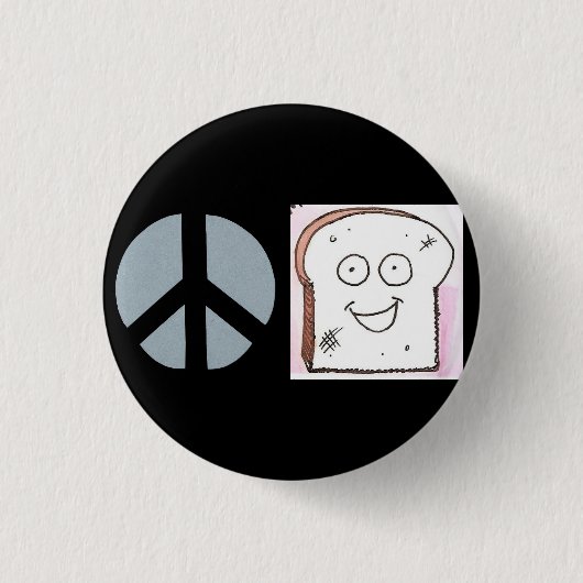 Vrede van de Toast-Button Ronde Button 3,2 Cm (Voorkant)