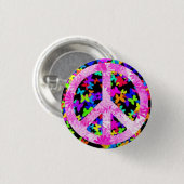Vrede van halve aard ronde button 3,2 cm (Voorkant /achterkant)