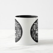 Vrede van koffie-mok in meerdere talen mok (Midden)