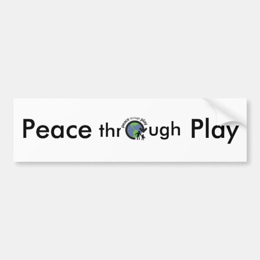 Vrede via Play Bumpersticker (Voorkant)