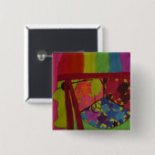 Vrede Vierkante Button 5,1 Cm (Voorkant /achterkant)