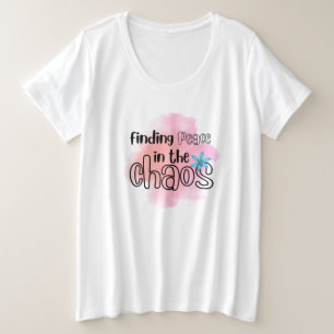 Vrede vinden grote maat t-shirt