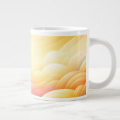 Vrede vinden in de Puffy Dreamy Clouds Extra Grote Beker (Rechts)