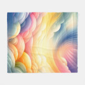 Vrede vinden in de Puffy Dreamy Clouds Fleece Deken (Voorkant (Horizontaal))