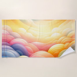 Vrede vinden in de Puffy Dreamy Clouds Strandlaken