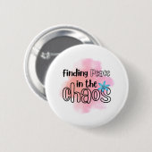 Vrede vinden ronde button 5,7 cm (Voorkant /achterkant)