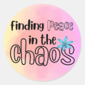 Vrede vinden ronde sticker (Voorkant)