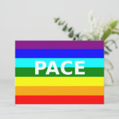 Vrede Vlag Italiaanse Uitnodiging (Staand voorkant)