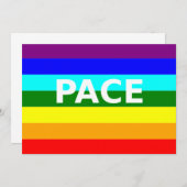 Vrede Vlag Italiaanse Uitnodiging (Voorkant / Achterkant)