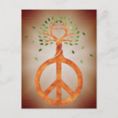 Vrede voor bomen - ventilatorhart 1 briefkaart (Voorkant)