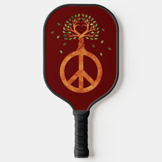 Vrede voor bomen - ventilatorhart 1 pickleball paddle (Voorkant)