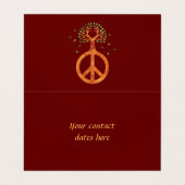 Vrede voor bomen - ventilatorhart 1 visitekaartjes (Binnenkant ongevouwen)