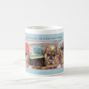 Vrede voor de Wintersport Mok van Pugs en Kisses