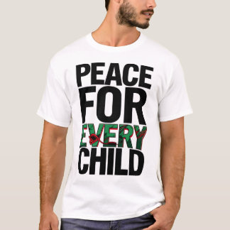 Vrede voor elk kind - Bold Awareness Design T-shirt