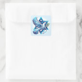 Vrede voor Israël Vierkante Sticker (Tas)