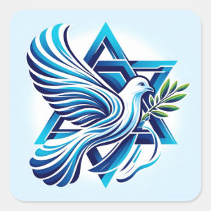 Vrede voor Israël Vierkante Sticker